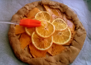 Pumpkin pie with orange