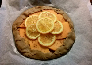 Pumpkin pie with orange