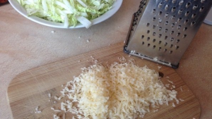 Peking cabbage meat salad