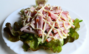 Ham and cucumber salad