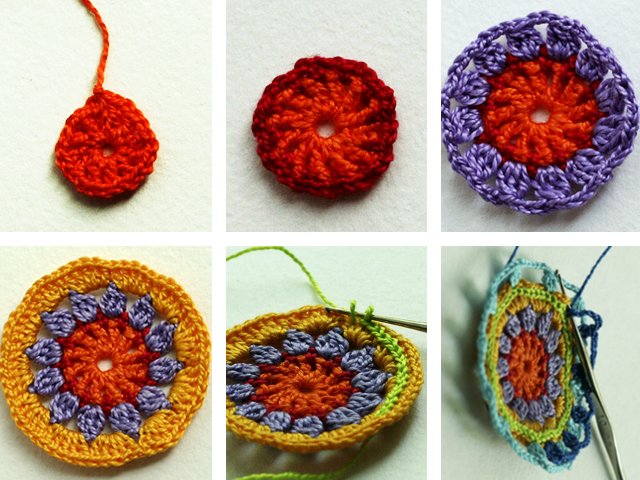 How to crochet motifs