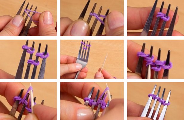 How to weave gum bracelets: photo and video tutorials