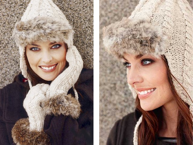 How to knit a hat with ears with knitting needles