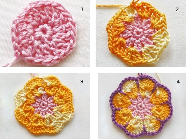 How to crochet motifs