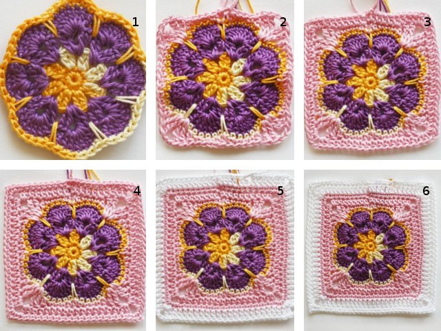 How to crochet motifs