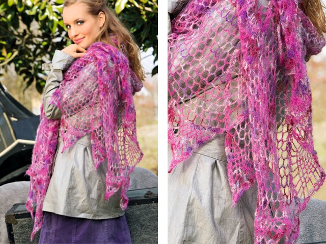 Crochet shawls: diagram and description