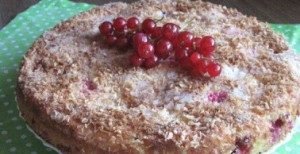 Pie with red currants (kefir dough)