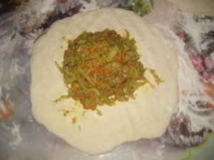 Kabuskadzhin - Ossetian pie with cabbage and cheese