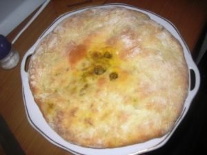 Kabuskadzhin - Ossetian pie with cabbage and cheese