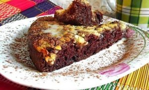 Chocolate muffin with cottage cheese