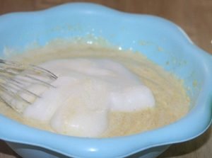 Mannik on kefir with cornmeal