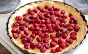 Raspberry Pie with White Chocolate