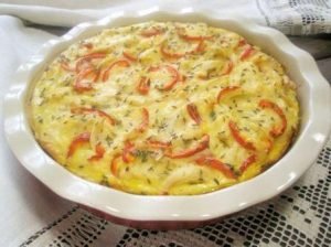 Oven with potato and chicken pie