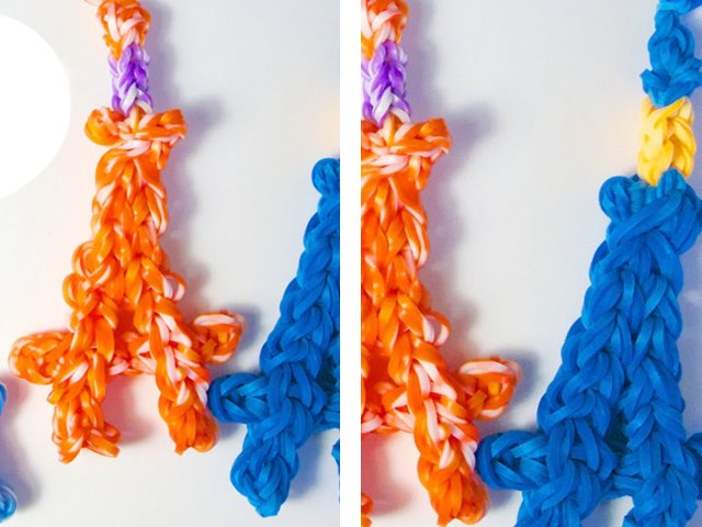 Figures made of rubber bands: weaving on a slingshot and a loom