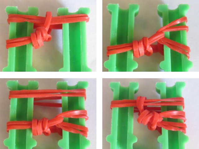 Figures made of rubber bands: weaving on a slingshot and a loom