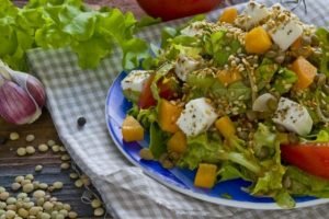 Lentil and Cheese Salad