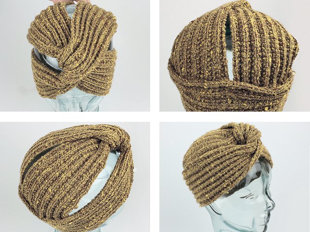 Knitting turban with knitting needles: photo and video tutorials