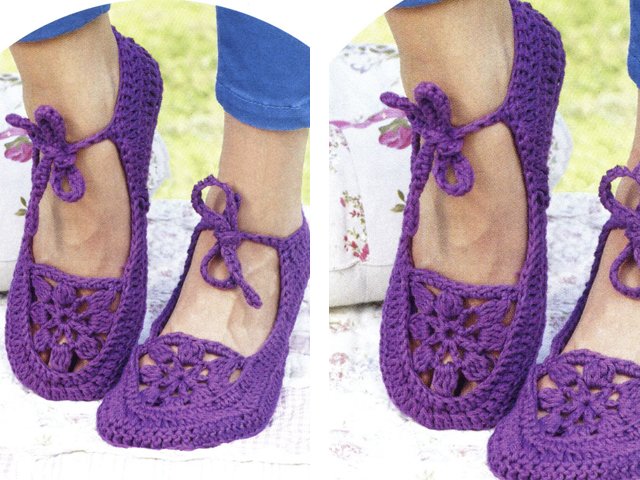 Crochet slippers: photo and video tutorials for beginners