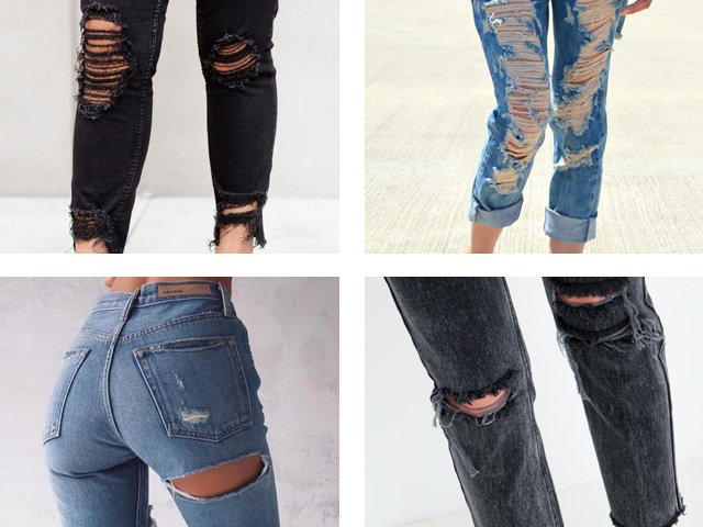 How to make holes and scrapes on jeans?