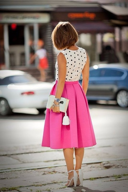 Bright skirt for spring