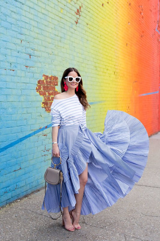 Diagonal Wave Skirt