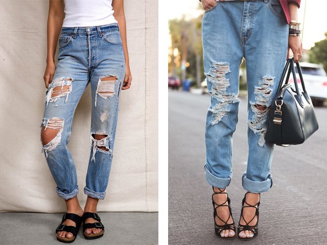 How to make holes and scrapes on jeans?