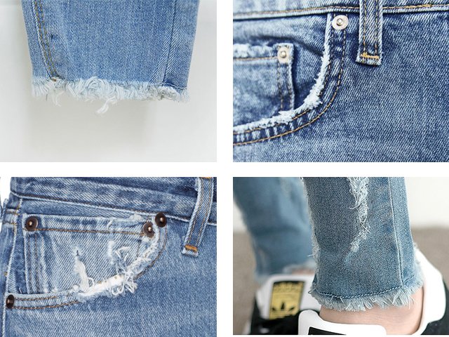 How to make holes and scrapes on jeans?