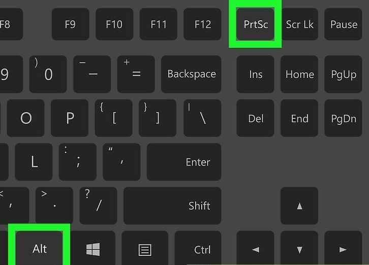 Alt and Print Screen on the computer