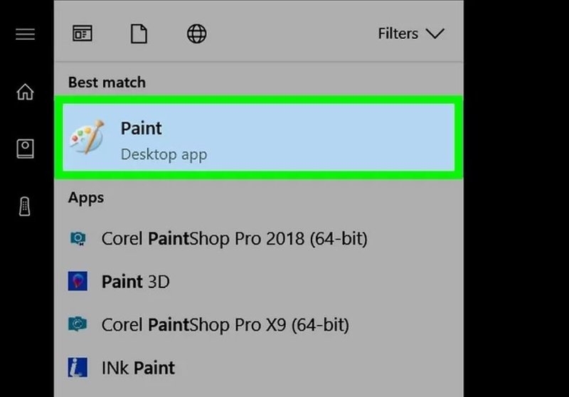 How to save a screenshot in Paint?