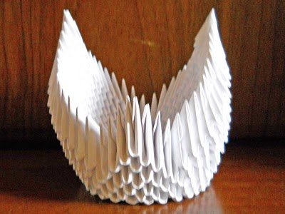 How to make a swan out of paper: in stages