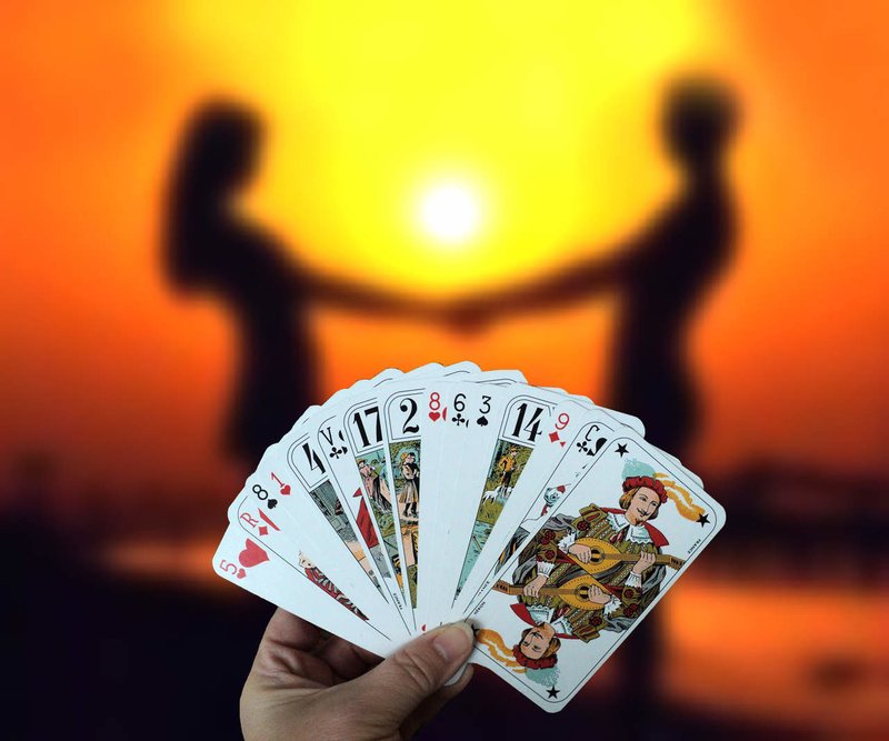 Fortune telling on playing cards