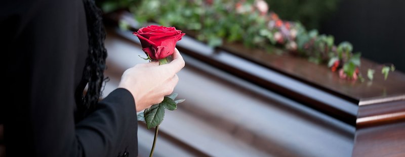 Prayer at the cemetery at the grave of the deceased