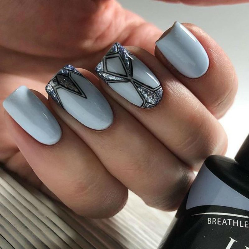 Matte Blue Manicure