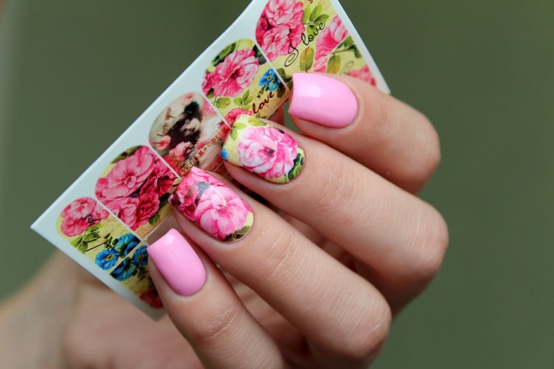 Pink design with bright spring slides