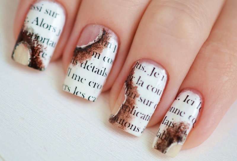 Burning paper manicure