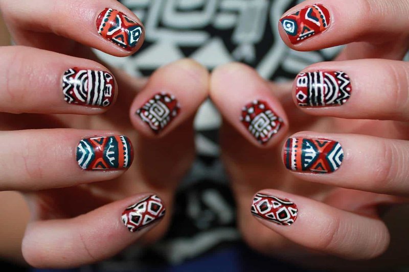 Ethnic Autumn Nail Art