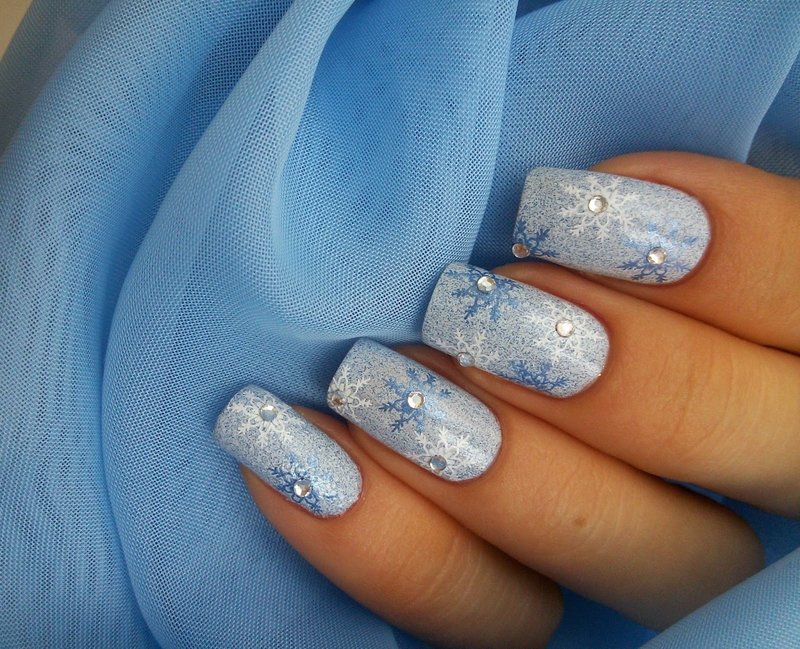 Snowflakes, sparkles and rhinestones.