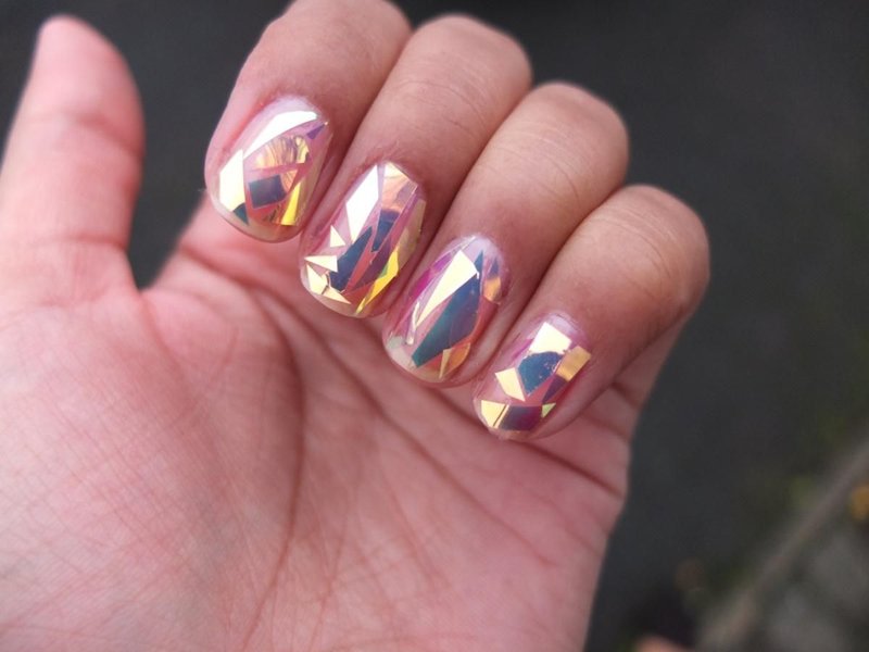 Broken glass manicure