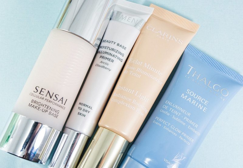 A variety of primers and bases for makeup