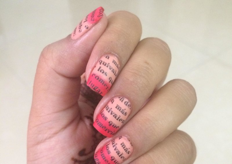 Newspaper manicure