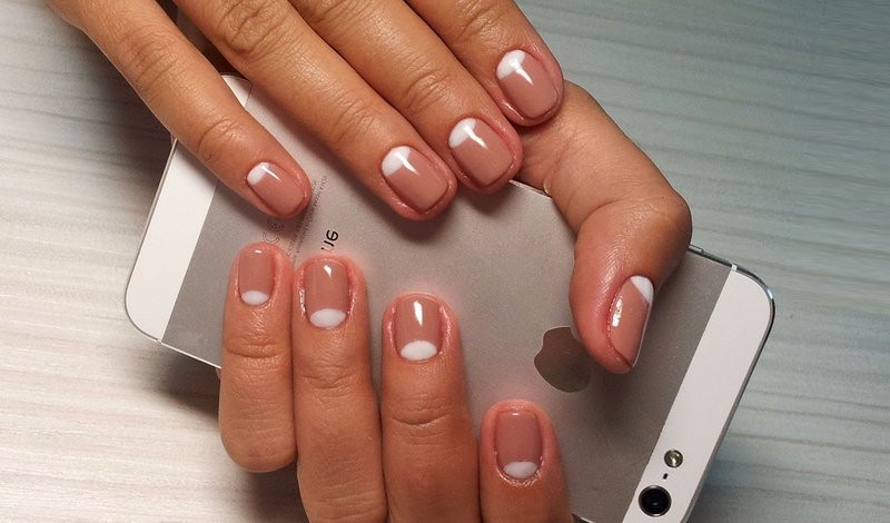 White manicure nails