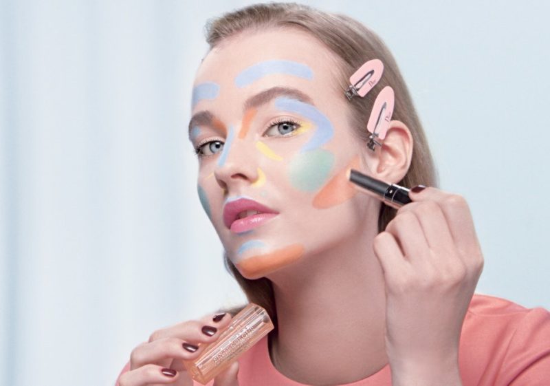 Zonal application of color concealers on the face