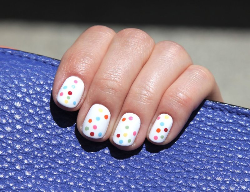 Design with colored dots.