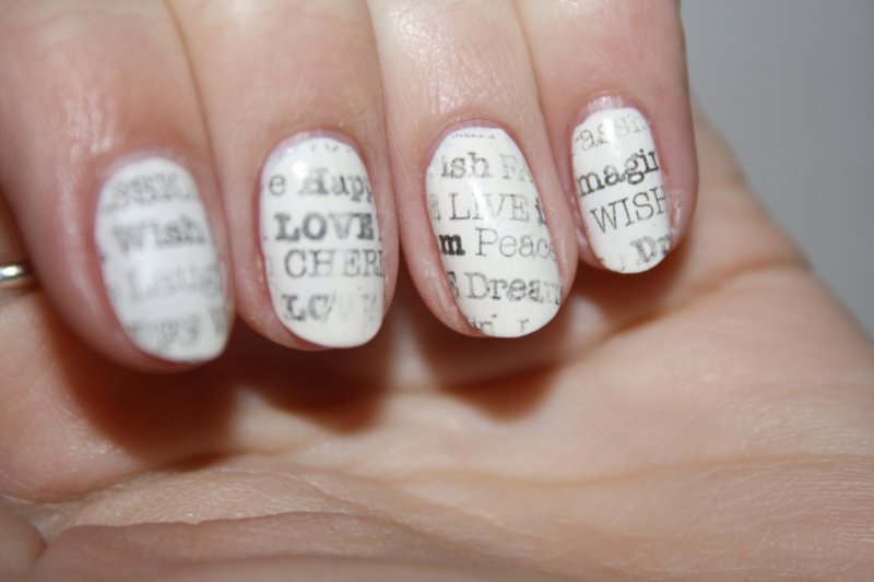 Gentle newspaper manicure