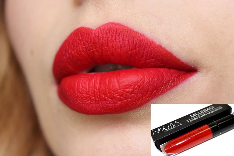 Liquid red lipstick NoUBA Millebaci No. 7