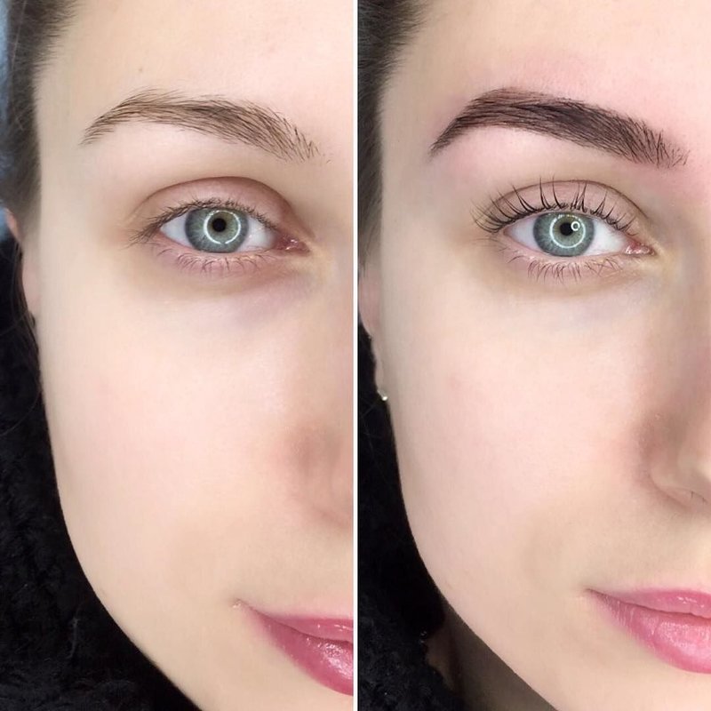 Example of successful permanent eyebrow makeup