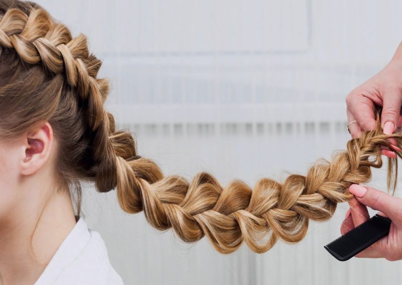 Volume braid for long hair