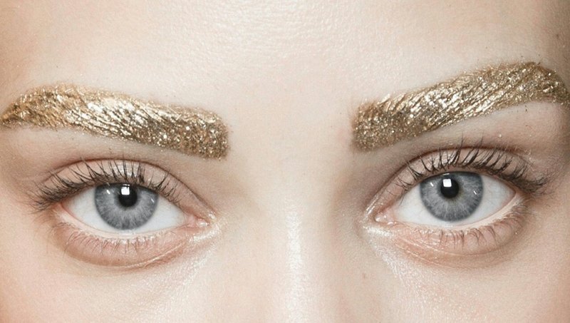 Gold Shimmer on Eyebrows