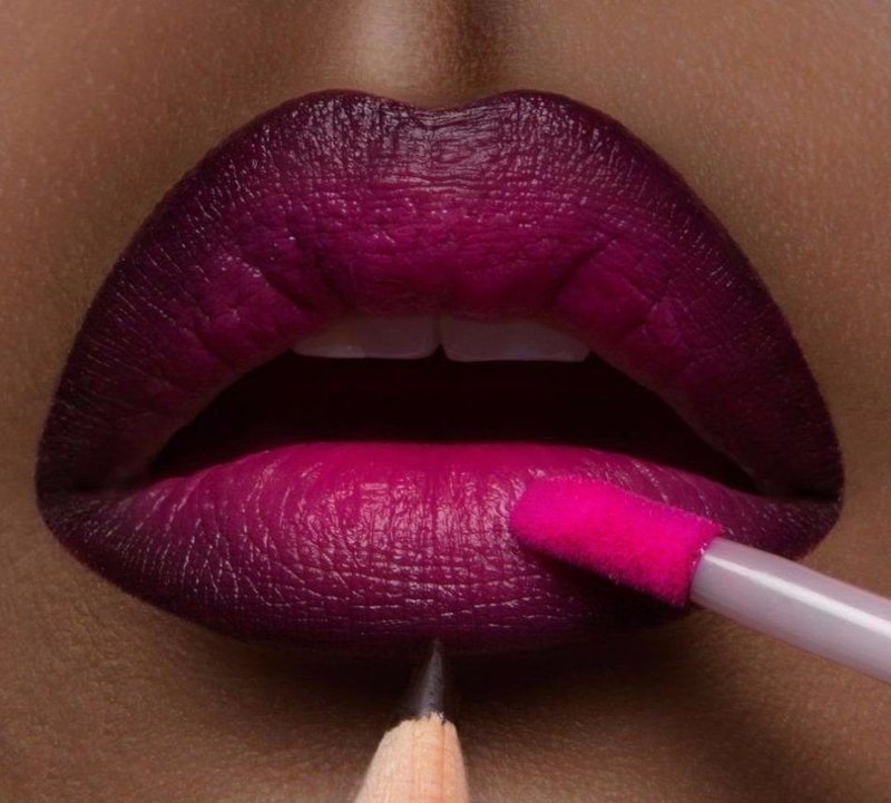 Lip Makeup with Ombre Matte Lipstick