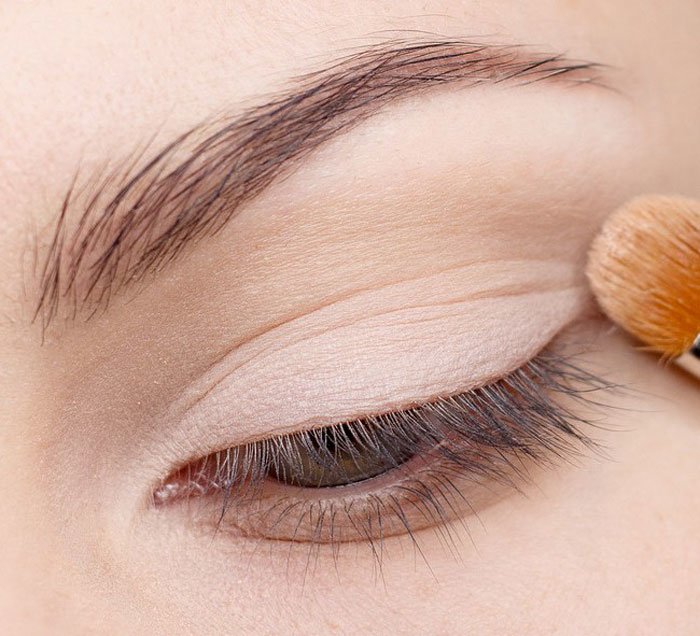 Apply shadows to the movable and lower eyelids